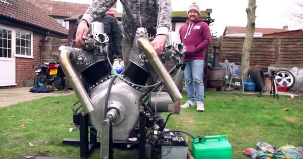 V-Twin motorbike engine